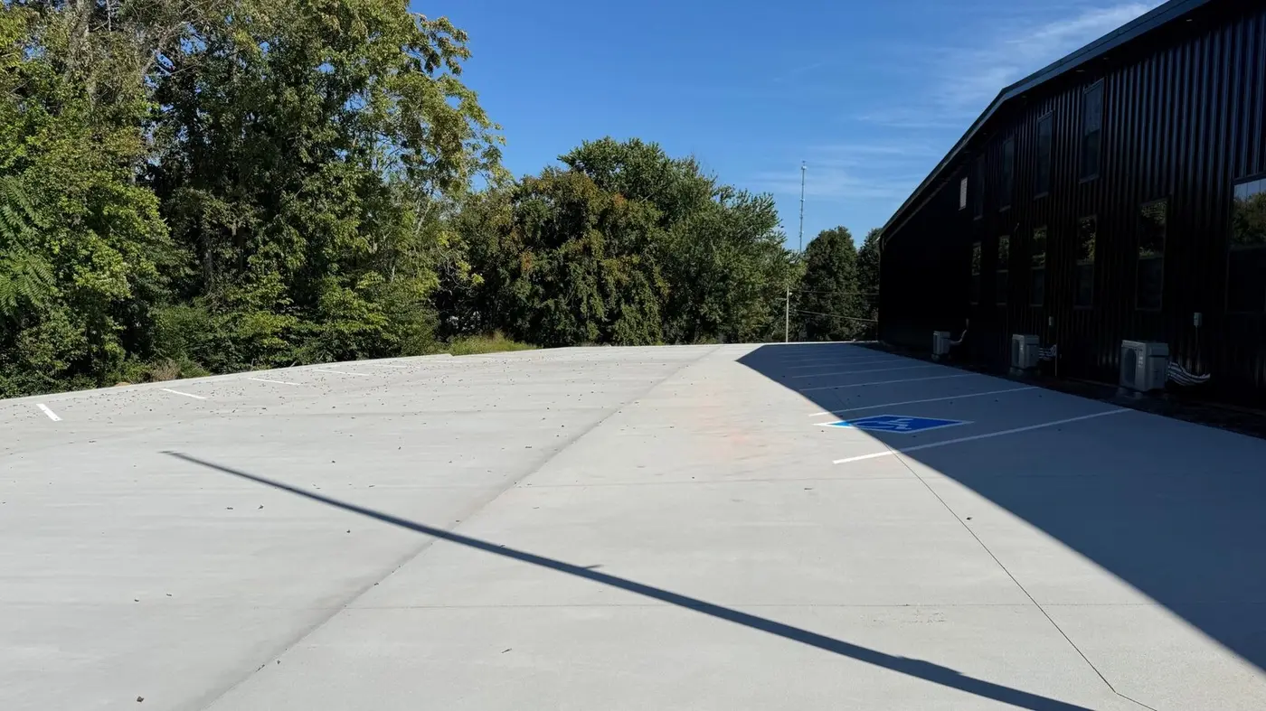 Fresh ADA parking space markings